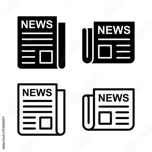 Newspaper icon vector illustration. news paper sign and symbolign