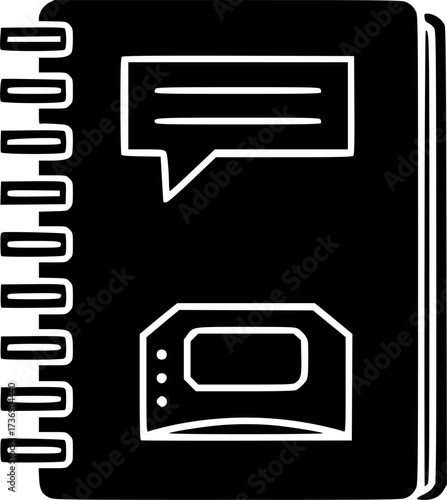 Notebook icon design illustration. icon concept in flat

