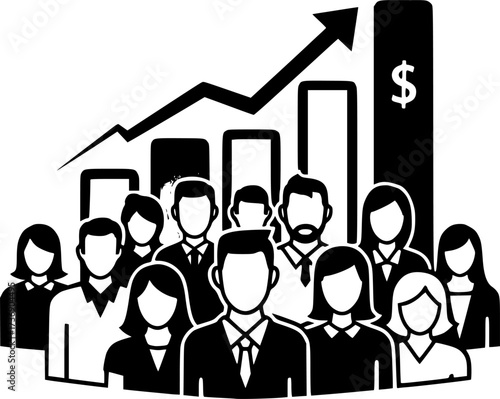 Mutual funds icon design illustration. icon concept in flat
