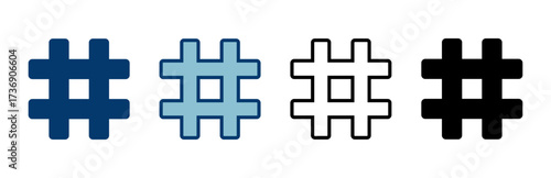 Hashtag icon vector isolated on white background. hashtag vector icon