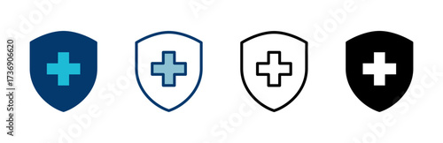 Health insurance icon vector isolated on white background. Insurance health document icon