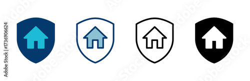 Home insurance icon vector isolated on white background. home protection icon