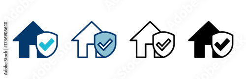 House insurance icon vector isolated on white background. house protection icon.