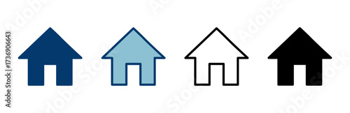 Home icon vector isolated on white background. House vector icon. Address