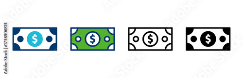 Money icon vector isolated on white background. Money vector icon. Dollar icon