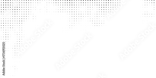 Abstract black halftone gradient background with dotted pattern on white, creating a modern, minimal, and stylish design ideal for digital, print, and creative projects.