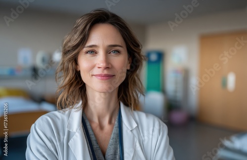Confident Female Doctor: Professional Portrait in Hospital Setting, Healthcare Provider with Stethoscope, Modern Clinic Backdrop Free Download Confident Female Doctor: Professional Portrait in Hospital Setting, Healthcare Provider with Stethoscope, Modern Clinic Backdrop - GFXLoad
