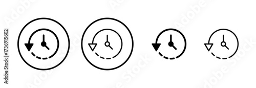 History icon logo design. recent event history sign and symbol