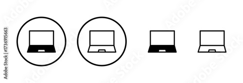Laptop icon logo design. computer sign and symbol