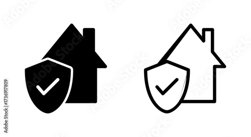 home insurance icon symbol for apps and websites. home protection sign and symbol