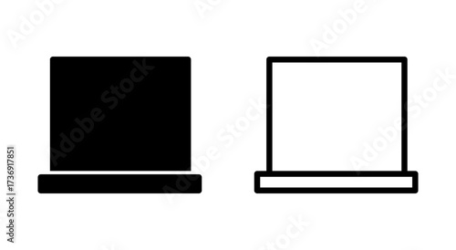 Laptop icon symbol for apps and websites. computer sign and symbol