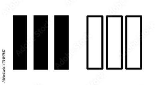 Library icon symbol for apps and websites. education sign and symbol