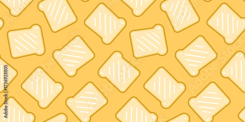 Bread Slice seamless pattern background. doodle bread slice pattern background. toasted bread pattern background. 