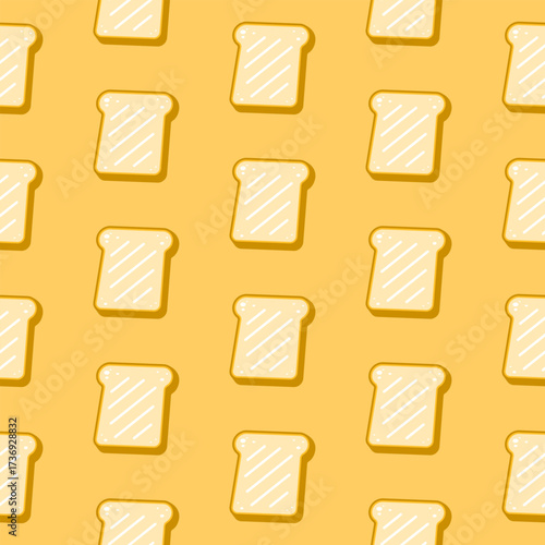 Bread Slice seamless pattern background. doodle bread slice pattern background. toasted bread pattern background. 