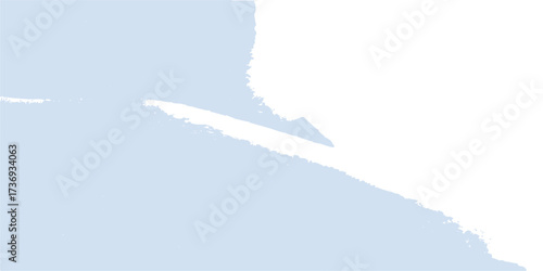 Blue summer sky with a white air plane flying through clouds, leaving a vapour trail behind it