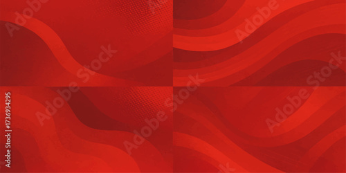 Soft flowing red satin fabric with a luxurious wave texture creates an elegant backdrop