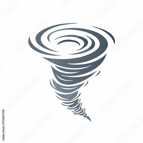 Tornado wind vector silhouette