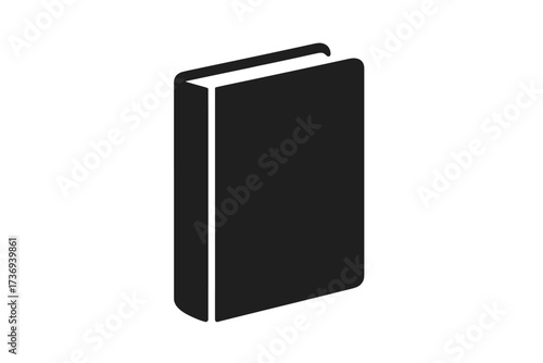Closed book icon vector illustration. Symbol for education, knowledge, learning, and literature. Hardcover textbook, diary, or novel graphic for school, library, or university.
