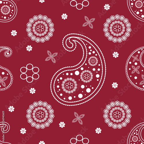 Indian aesthetics parsley seamless pattern