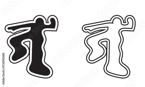 Crime scene investigation icon. Vector eps10