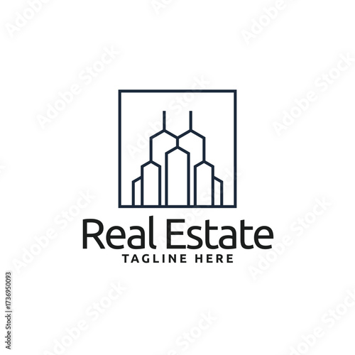 Architectural Structure Line Art Logo
