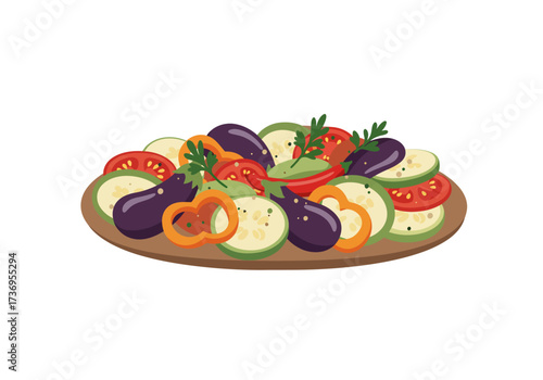 Vegetable platter showcases assorted garden vegetables for culinary, nutrition, recipe, vegetarian, restaurant, healthy eating, vibrant food imagery projects.