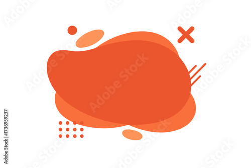Modern abstract liquid sale banner. Dynamic fluid amoeba shapes for promotion. Vector graphic element for social media post, website background, special offer design template.