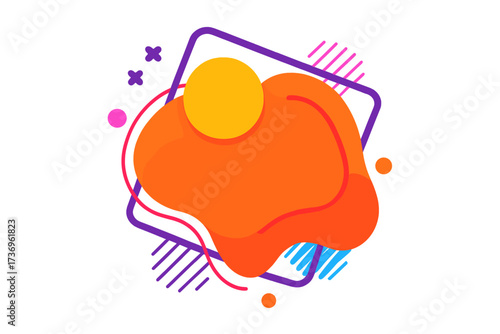 Modern abstract liquid vector banner for sale and promotion. Dynamic fluid geometric shapes with gradient colors. Trendy background design element for special offer marketing.