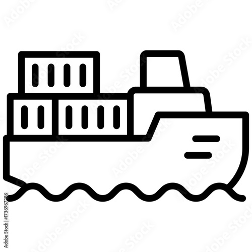 Sea Freight  Icon
