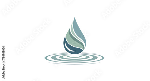 Water drop logo design, abstract water drop, water droplet graphic, minimalist water logo, elegant water symbol, modern water icon.