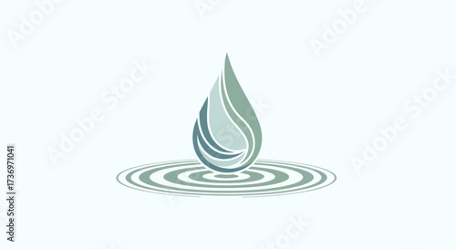 Abstract Water Drop Ripple Design.