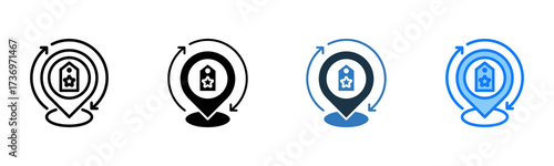 Brand Positioning icon multiple style 