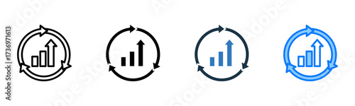 Continuous Improvement icon multiple style 