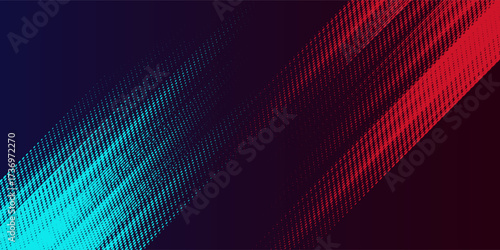 Abstract red and cyan blue speedline grunge background. Grunge sport style.