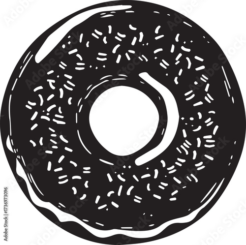 Chocolate donuts with sprinkles isolated on white background