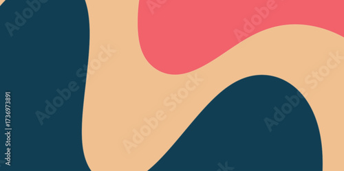 Vibrant Abstract Wave Background with Circle Elements.