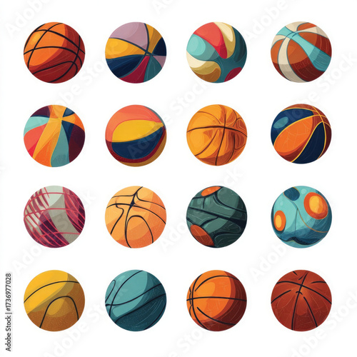 Dynamic basketball silhouette in motion isolated on a clean white background for sports graphics and design isolated on white background