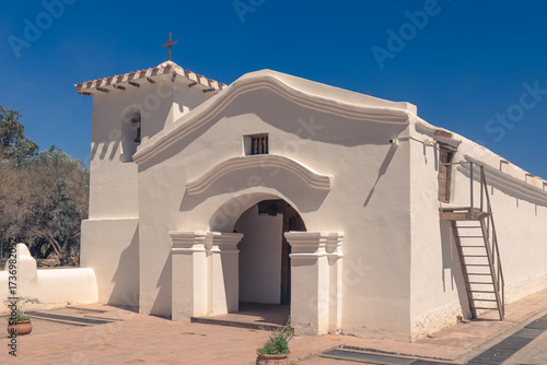 White-plastered colonial chapel