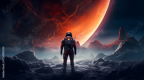 man on the top of the mountain