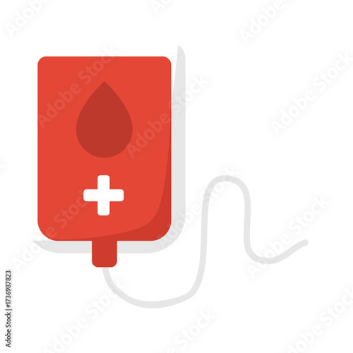 Blood bag with medical cross
