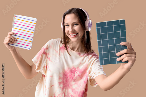 Smiling young woman with he...