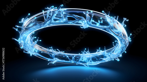 abstract fractal background with bubbles