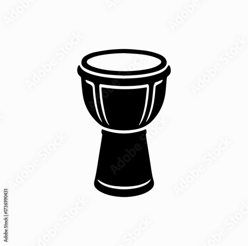 Jamaican Drum Silhouette – Bongo and Steel Drum Percussion Icon