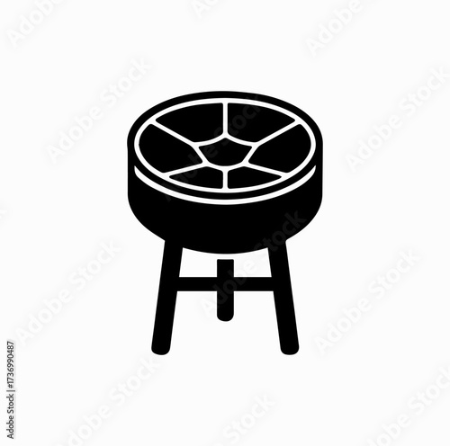Jamaican Drum Silhouette – Bongo and Steel Drum Percussion Icon