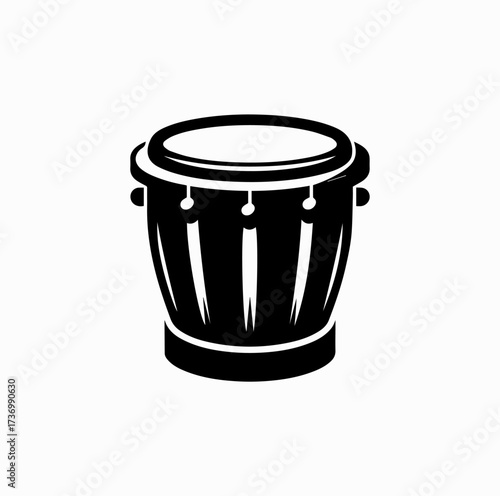 Jamaican Drum Silhouette – Bongo and Steel Drum Percussion Icon