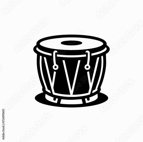 Jamaican Drum Silhouette – Bongo and Steel Drum Percussion Icon