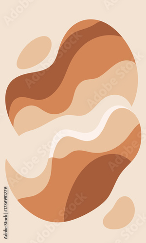 Serene and translucent organic watercolor shapes in earthy tones, flowing together to create a calming background for wellness branding, packaging, and digital wallpapers.