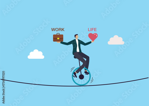 Work-life balance, the choice or balance between work and family. The right career by balancing work and life.