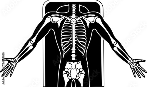 X-ray scan icon design illustration. 