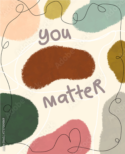 You Matter Affirmation Art abstract graphic